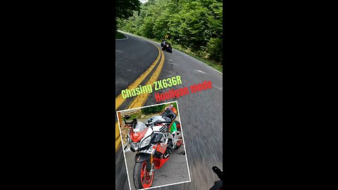 Fast Aprilia Tuono v4 1100 and ZX636R smoking the Dunlop Q5 tires at backroads