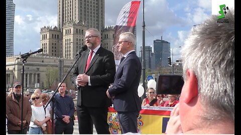 Grzegorz Braun: Nie będziemy żyrantami żydowskiego ludobójstwa dokonywanego na Palestyńczykach w Strefie Gazy! Marsz "Polska za Pokojem" 06.04.2024