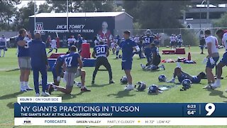 NY Giants practicing in Tucson