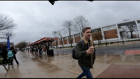 Rutgers New Brunswick: Student Blesses Me, Female Student Gives Me The Double Middle Finger Salute, Wind, Rain & Cold Make For A Short Preach