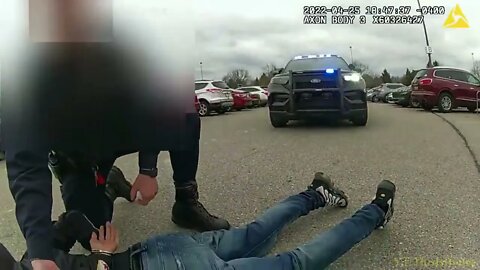 Bodycam of police shooting of suspect outside East Lansing Meijer