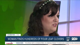 Woman finds hundreds of four leaf clovers