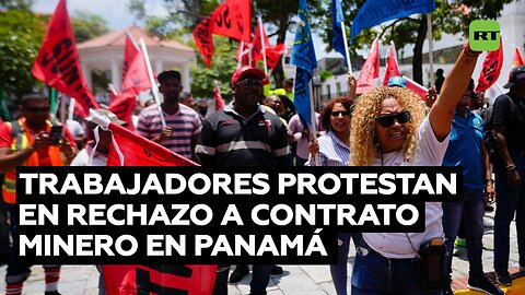 Trabajadores de la construcción bloquean carreteras en Panamá en rechazo a un contrato minero