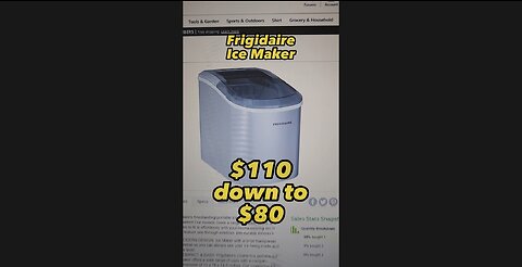 FRIGIDAIRE EFIC189 Compact Ice Maker, 26 lbs/day, from $110 down to $80! Next 12 Hours Only...