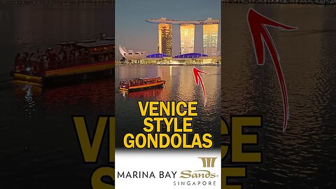 The Venetian canals in Marina Bay Sands