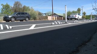 Zebras on Main Street protect cyclists