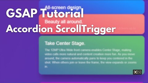 Create a Accordion ScrollTrigger using GSAP | JavaScript | HtmlCSS