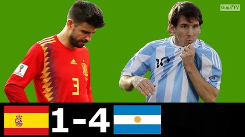 Argentina vs Spain 4-1 - When Messi Destroyed World Champions 2010 - Friendly