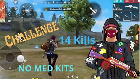 Gameplay without med kits challenge Free Fire II Must watch
