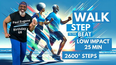 25 Minute Low Impact Walk Step the Beat Workout | Low Intensity | 2600* Steps