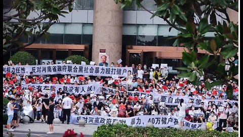 Massive protests in Henan Central China over citizens frozen bank accounts DO not post on t