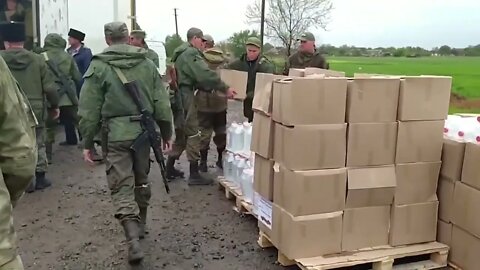Russian servicemen and Cossacks deliver 55 tonnes of humanitarian aid to residents of Zaporozhye reg