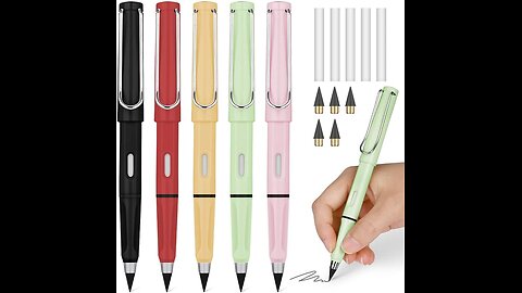 Inkless Pencil,5PCS Forever Pencil with Extra 5 Eraser