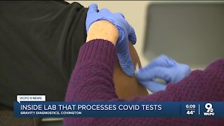 Inside the NKY lab processing COVID tests