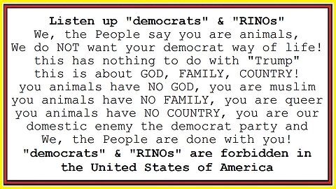democrats & RINOs are animals