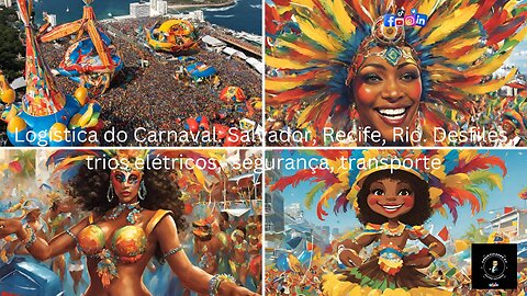 Logística do Carnaval: Salvador, Recife, Rio. Desfiles, trios elétricos, s2gurança, transporte