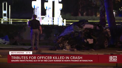 Valley pays tribute to Phoenix officer killed in red-light crash