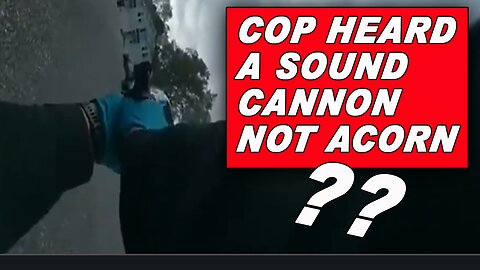 Cop Did NOT Hear an ACORN but an ACOUSTIC WEAPON?!