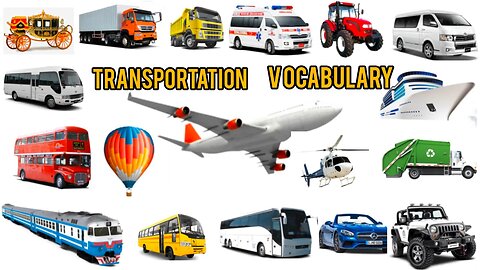 Vehicles Name In English With Pictures For Kids | Transportation Vocabulary For Kids