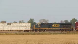 CSX Q368 Manifest Mixed Freight Train with DPU from Bascom, Ohio October 10, 2020