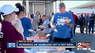 Hundreds of Tulsa homeless get proper Thanksgiving meal