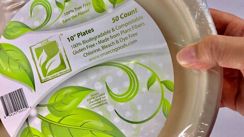 100% Biodegradable Compostable Disposable 10" Plate Review