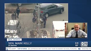 Senator Mark Kelly addresses Colorado mass shooting, gun debate