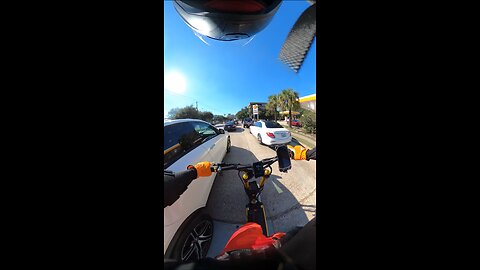 70mph hyper scooter in traffic