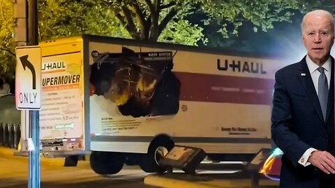 Shocking: Idiot with Nazi Flag Crashes U-Haul Into White House Fence to Kidnap President Biden