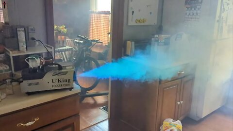 *DO NOT USE IN YOUR HOUSE LOL*Fog Machine, 1200W Smoke Machine with 6 LEDs RGB Lighting Remote