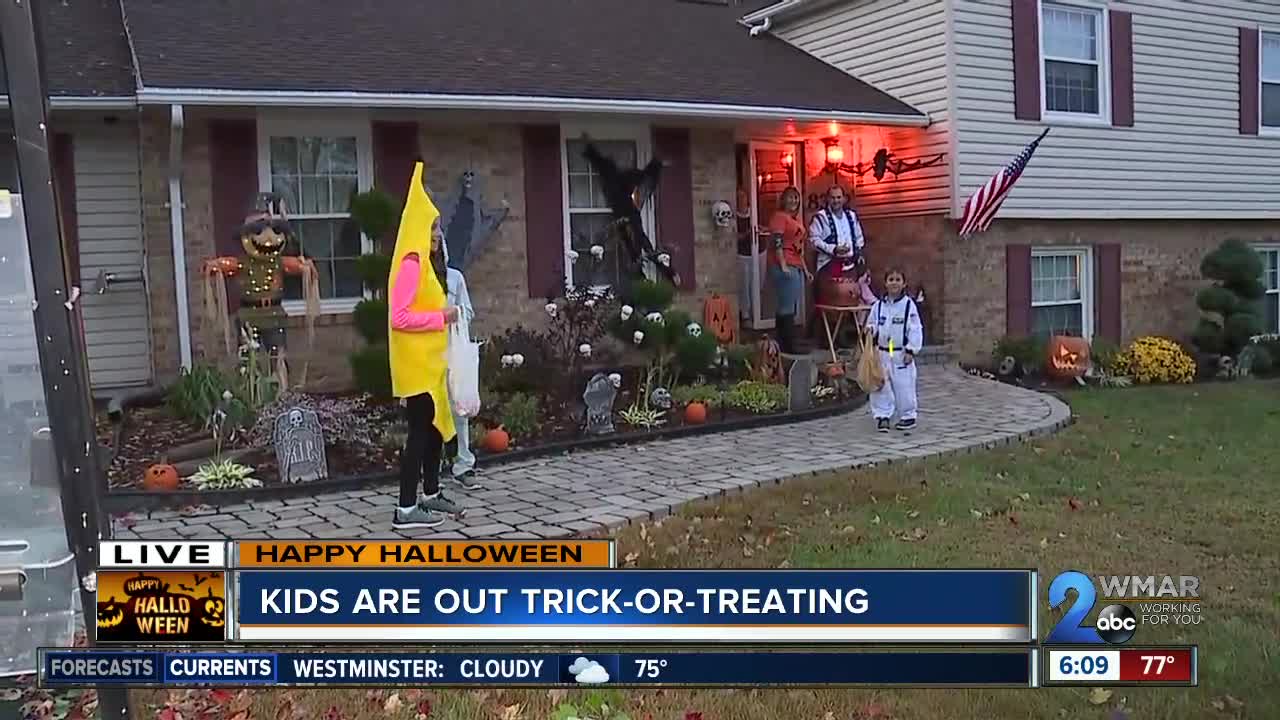 Kids are out celebrating Halloween