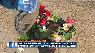 Drunk driver hits five students, one dies