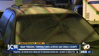 San Diego County hit with near freezing temperatures