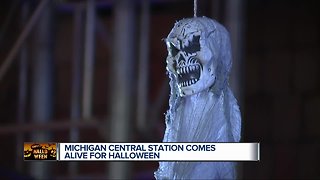 Michigan Central Station comes alive for Halloween
