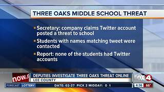 Deputies investigate threat at Three Oaks Middle School