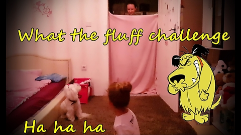Little girl adorably fails at "what the fluff" challenge