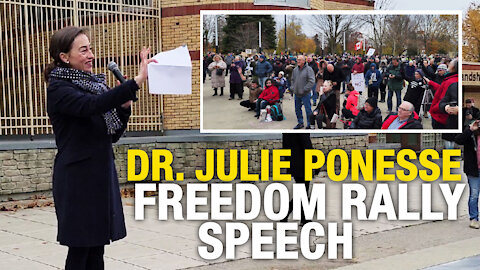 WATCH: Dr. Julie Ponesse gives speech during World Wide Rally for Freedom