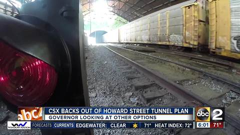 Governor disappointed as CSX bails on Baltimore's Howard Street Tunnel expansion