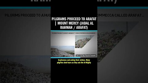 Pilgrams Proceed to Arafat | Mount Mercy (Jabal al Rahmah / Arafat)