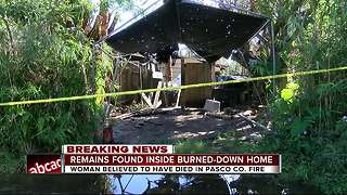 Remains found inside burned-down home