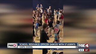 School Resource Officer joins children in exercise class