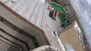 Boy does deadly stunt on roof of building