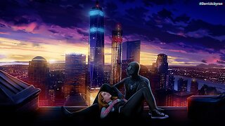 Rooftop Rendezvous: Spider-Man & Ghost-Spider's Coffee Break Chillout - City Ambience