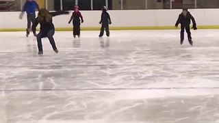 Mom And Son Fail At Ice Skating
