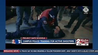Campus police training for active shooters