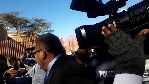 Commotion outside the Randburg Magistrate's Court as Zuma's son appears (iD9)
