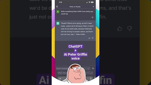 **Peter Griffin on ChatGPT** | Asking ChatGPT what would Peter say?(ai voice- Peter from Family guy)