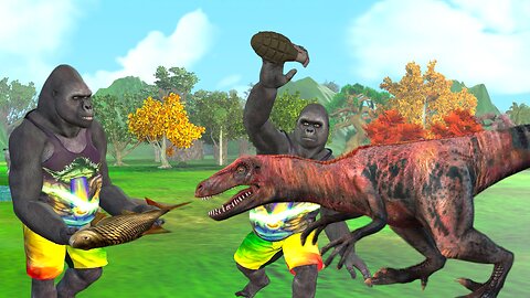 Gorilla v/s Dinosaur Fun Fight