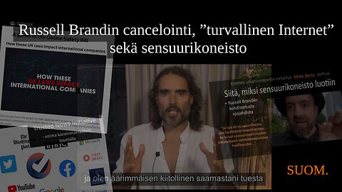 Russell Brandin cancelointi, ”turvallinen Internet” sekä sensuurikoneisto (suom.)