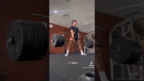 Crazy 270KG deadlift 💪💪 #shorts #youtubeshorts #deadlift